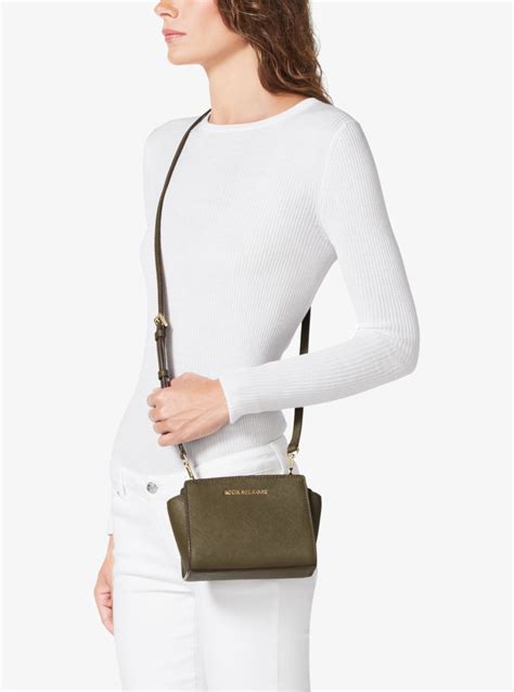 michael kors selma mini saffiano leather crossbody bag ebay|Michael Kors Selma Mini Saffiano Leather Crossbody Bag.